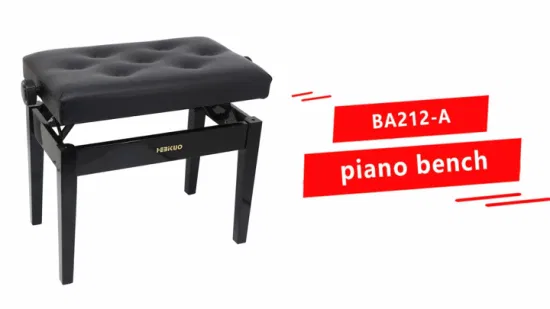ミドルフォード楽器ピアノレベル塗装調整可能な黒ピアノ椅子研磨モダンな木製ピアノスツールベンチ